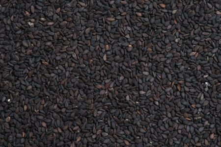 Black sesame seed backgroundの写真素材