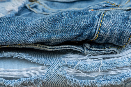 Stack of old jean