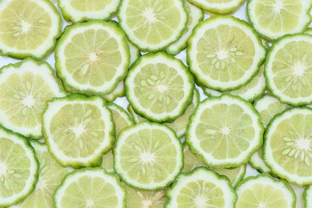 Bergamot slice backgroundの写真素材