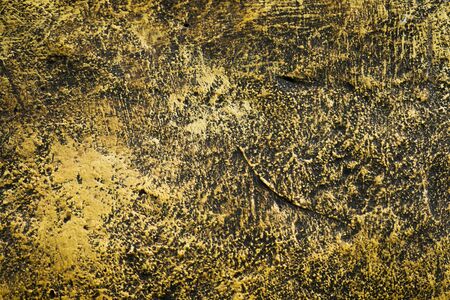 Golden cement wall background and texturedの写真素材