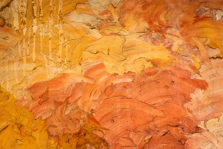 Orange cement wall background and textured