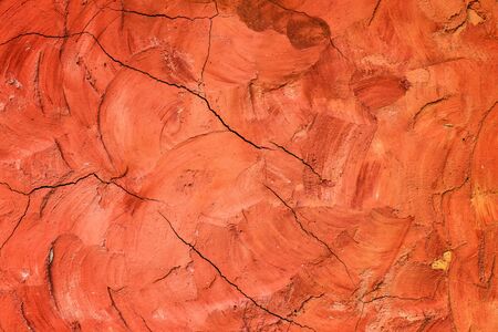 Cement wall background and textured, Orange concrete surface wall background and textured