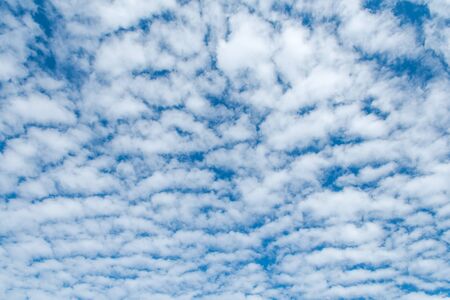 Altocumulus cloudscape on blue blue sky, Beautiful Cirrocumulus or Altocumulus on the middle...