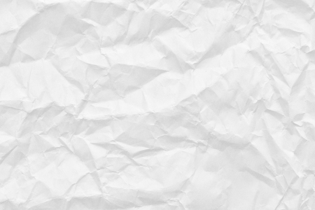 White crumpled paper background and texture, Wrinkled creased paper white abstractの写真素材