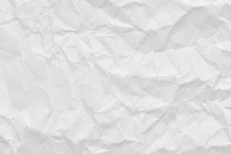 White crumpled paper background and texture, Wrinkled creased paper white abstractの写真素材