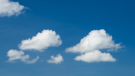 Wonderful blue sky and white clouds panoramaの写真素材
