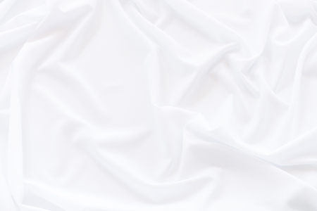White cloth background and texture, Crumpled of white fabric abstractの写真素材