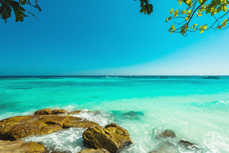 Wonderful turqoise water surface at Andaman sea, Beautiful sea water surface at Surin Island, Thailandの写真素材