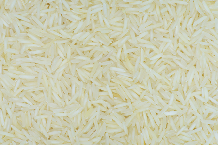 Jasmine rice or Basmatic rice backgroundの写真素材