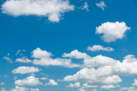 Wonderful blue sky and white clouds panoramaの写真素材
