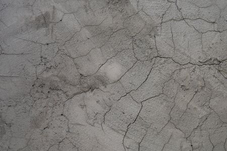 Crack cement wall for background texture, Detail of broken concrete wallの写真素材