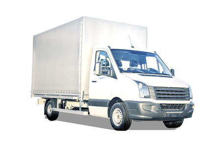 White Truck Isolatedの写真素材