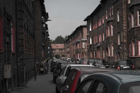 Old Mining district Katowice Nikiszowiec Polandのeditorial素材