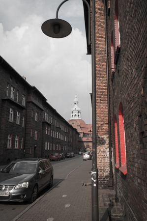 Old Mining district Katowice Nikiszowiec Polandのeditorial素材