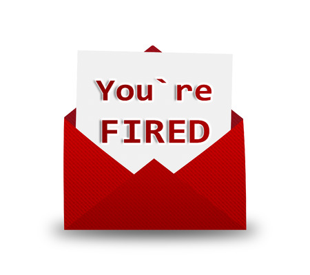 Red Envelope with letter. FIREDの写真素材