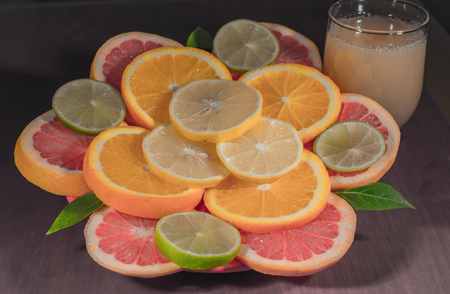 Grapefruit Orange Lime Lemon Juiceの写真素材