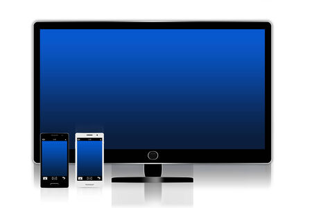 Smartphone and TVの写真素材