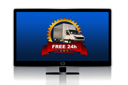 Free delivery tvの写真素材