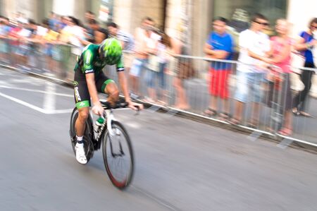 Bicycles Blur on Tour de Pologne Cracov Polandのeditorial素材