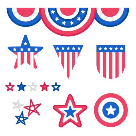 stage decoration with star flag silk velvet Curtains or draperies in celebration of American...