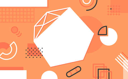 math geometric on sweet pastel paper border frame template backgroundのイラスト素材