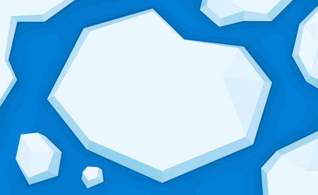 ice ground blank center for insert text on the ocean s wallpaper backgroundのイラスト素材
