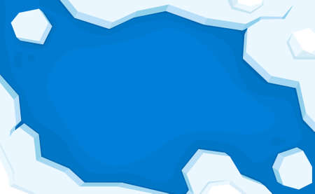 ice ground blank center for insert text on the oceans wallpaper backgroundのイラスト素材