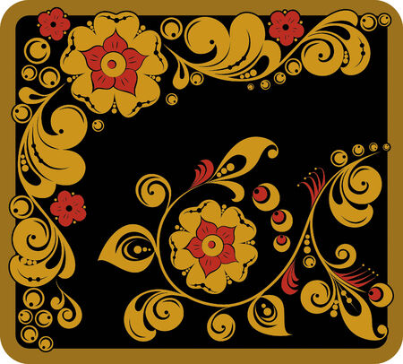 Illustration of a russian traditional painting styleのイラスト素材