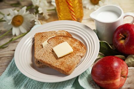 Toast For Breakfastの写真素材