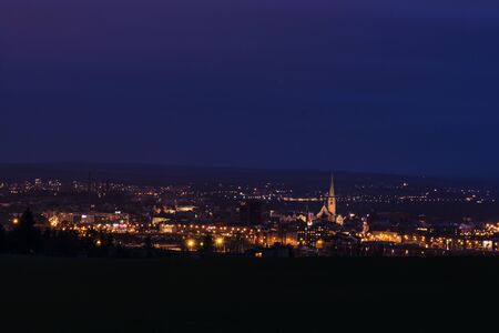 Dark city skylineの写真素材