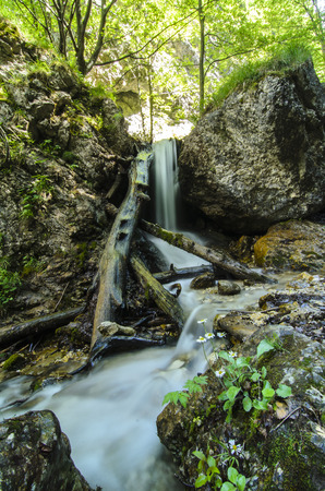 Mala Fatra mountain, Slovakia, Europe - Waterfall in National park Mala Fatraの写真素材