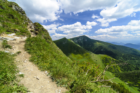 Mala Fatra mountain, Slovakia, Europe - Mountain path in National park Mala Fatraの写真素材
