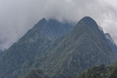 Detailed view of landscape before the stormの写真素材