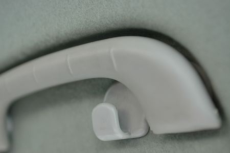 A close-up shot of the car door handle barの写真素材