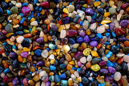 A close up photo of colourful gemstonesの写真素材