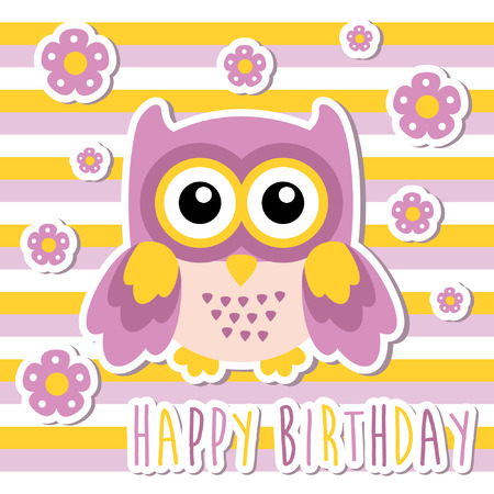 Cute Birthday card designのイラスト素材