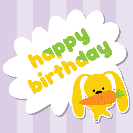 Cute Birthday card designのイラスト素材