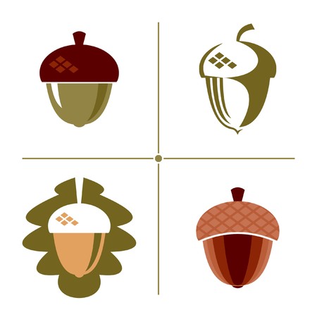 A set of signs and symbols Acornのイラスト素材