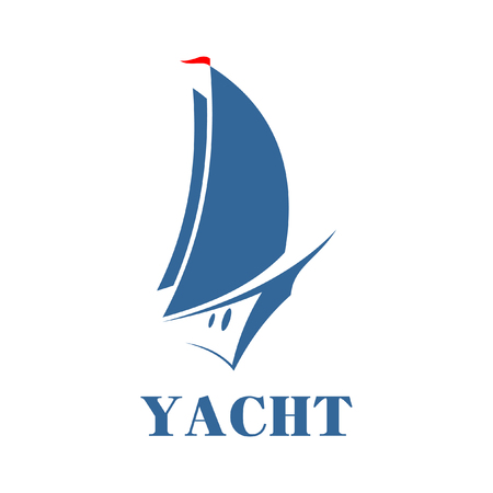 Vector sign symbol yacht. Isolated on white background.のイラスト素材
