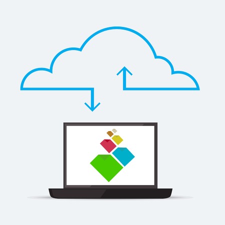 CLoud service for sync documents through internetのイラスト素材