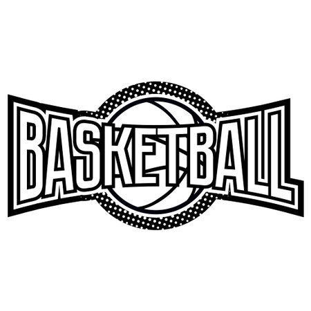 Streetball and basketball icon logo set with ball and basket in modern and vintage styles - stockのイラスト素材