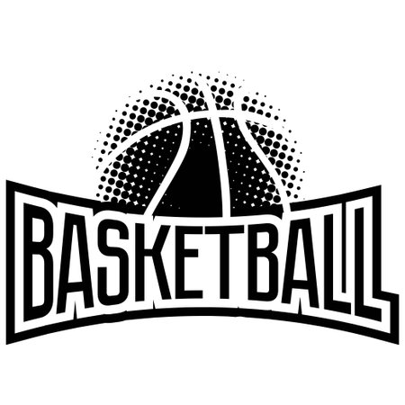 Streetball and basketball icon logo set with ball and basket in modern and vintage styles - stockのイラスト素材