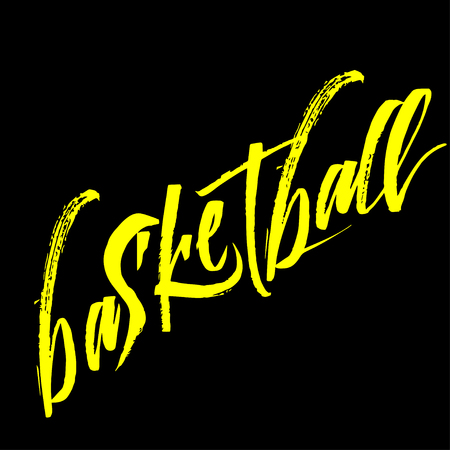Basketball calligraphy phrase isolated on the backgroundのイラスト素材