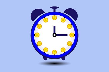 clock in time and moneyのイラスト素材