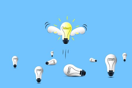 lamp in open idea conceptのイラスト素材