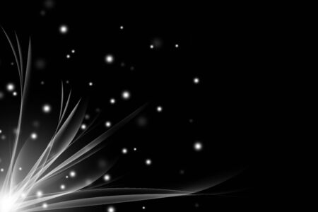 the white light on black abstract backgroundの写真素材