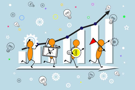 the leader and teamwork concept
