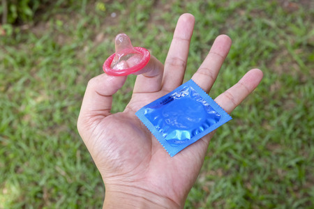 Used to prevent pregnancy and sexually transmitted diseases.の写真素材