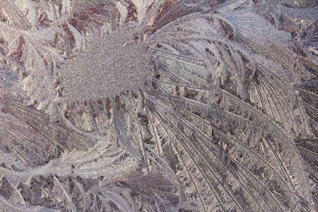 Ice frost on the window - Ice patterns on winter glass, background
