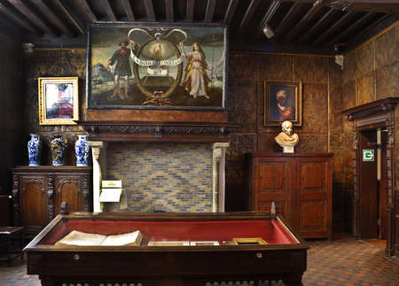 Old Plantin-Moretus printing plant and publishing house dating from the Renaissance and Baroque periods, UNESCO World Heritage Site, Antwerp, Belgiumのeditorial素材